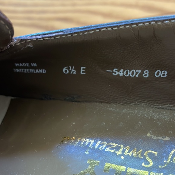 Bally Switzerland Leather Loafers UK 6.5/US 7.5 (American) Dark Brown - Picture 5 of 16